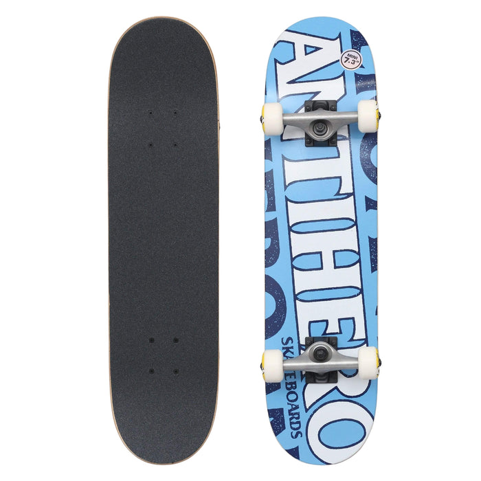 Anti Hero 7.3 Blackhero Mini Complete Skateboard Blue