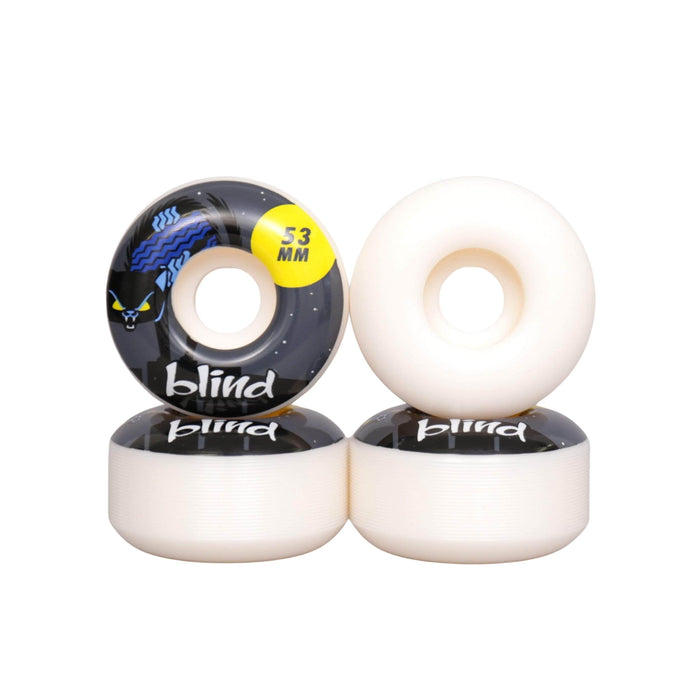 Blind 53mm Nine Lives Skateboard Wheels White / Grey