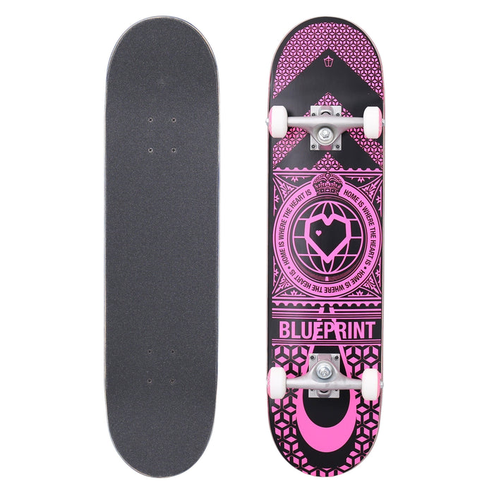 Blueprint 7.75 Home Heart Complete Skateboard Black / Pink