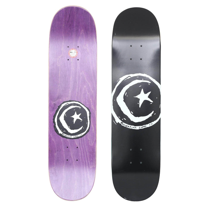 Foundation 8 Star And Moon Skateboard Deck Black