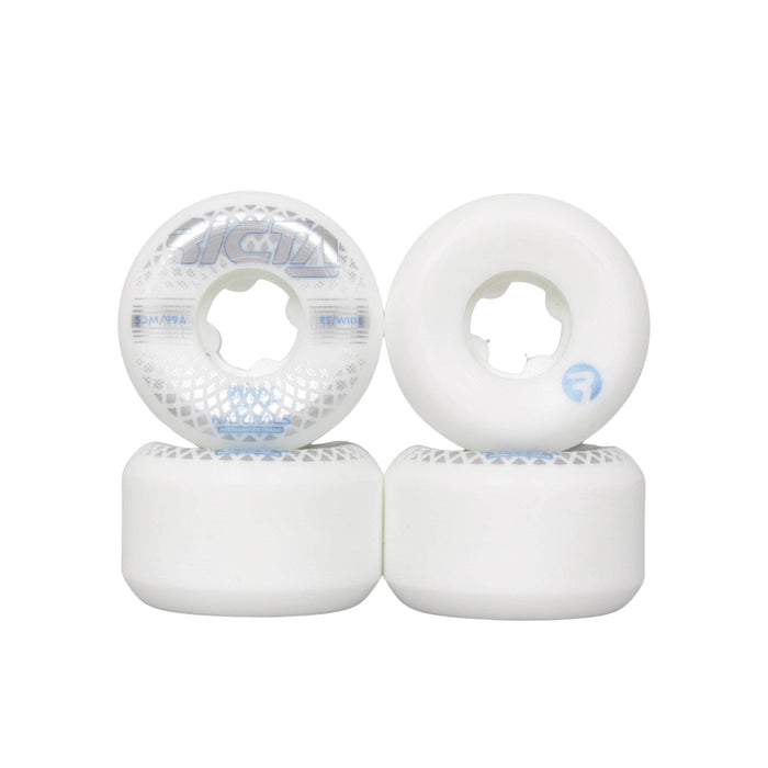 Ricta 53mm 99A Knibbs Reflective Naturals Wide Skateboard Wheels White