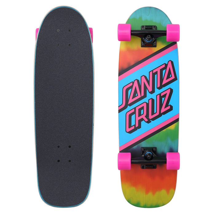 Santa Cruz 8.79 Rainbow Tie Dye Street Skate Complete Skateboard Cruiser